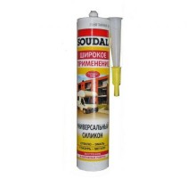 Герметик SOUDAL универсальный силикон белый или прозрачный (280мл)  (15)