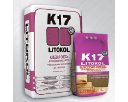 LitoKol K17 Профессиональная клеевая смесь для внутренней и наружной облицовки керамической плиткой, мозаикой, мрамором на стенах и полах