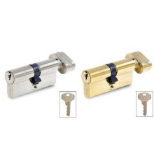 Цилиндр ШЛОСС DIN ключ/завертка (30+30) S60  хром / золото