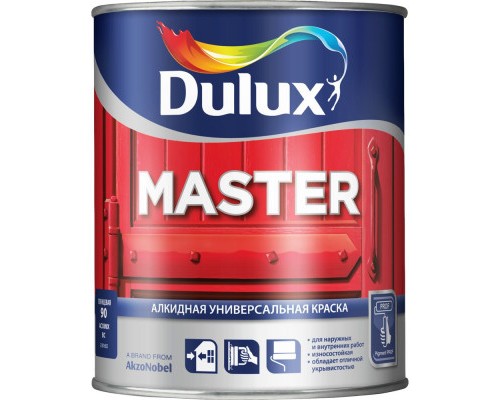 Краска алкидная универсальная Dulux MASTER 30 BW Белая полуматовая (1л)