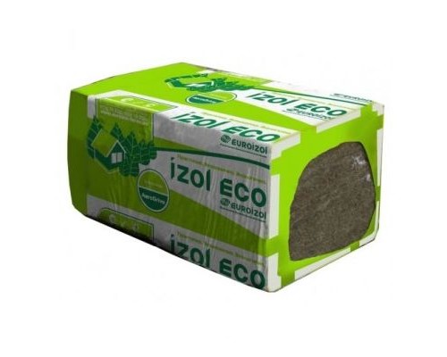 IZOL ECO 30 100мм 2,4м2 (0,24м3) Минераловатная тепло-звукоизоляция не нагружаемых конструкций