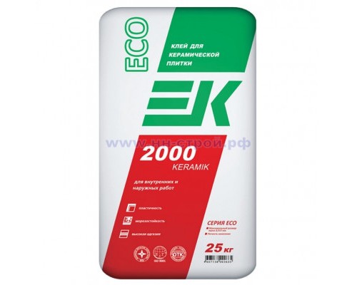 Плиточный клей ЕК 2000 Keramik ECO 25кг