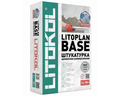 Цементная штукатурка LITOPLAN BASE 25кг