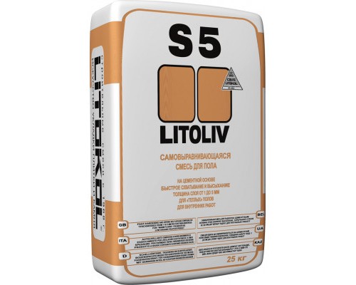 LitoLiv S5 самонивелирующаяся смесь на сложном вяжущем для пола (от 1 до 5 мм), для внутренних работ; для системы "теплый" пол; быстрого схват?