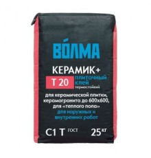 Клей плиточный Волма Керамик+ 25 кг