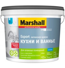 Краска латексная Marshall BW для Кухни и Ванной матовая (4.5л)