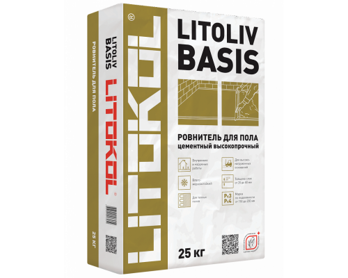 Грубый ровнитель для пола LITOLIV BASIS Litokol высокопрочный 25кг  от 20 до 80 мм