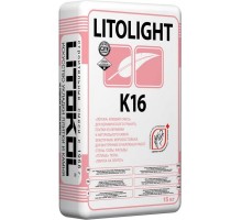 Клей для керамической плитки, керамогранита и камня LITOLIGHT K16 (15 кг)