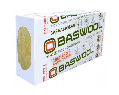 Утеплитель базальтовый Baswool Лайт 45 50мм (1200*600*6листов) 50мм 4,32м2/ 0,216м3