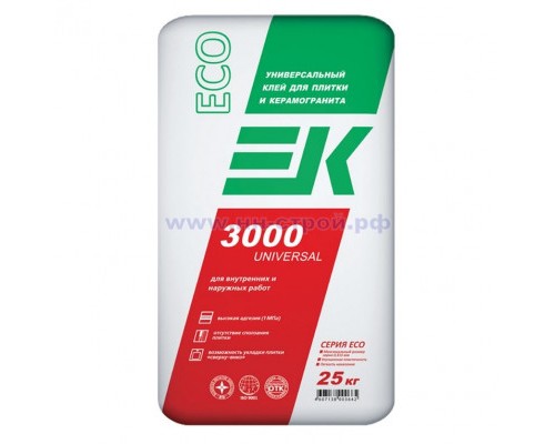 Плиточный клей ЕК 3000 UNIVERSAL ECO 25кг