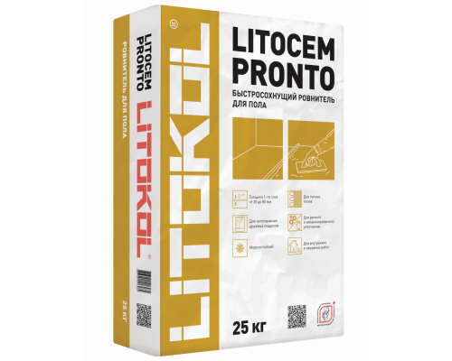 Ровнитель для пола LITOCEM PRONTO Litokol 25кг  от 20 до 80 мм