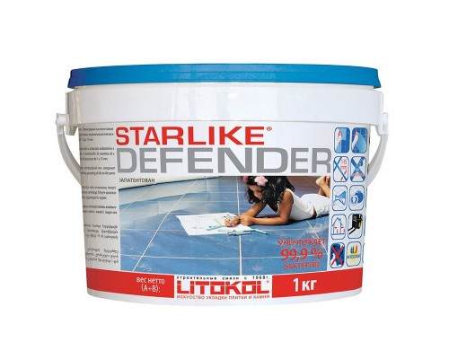 Эпоксидная затирка Starlike Defender 1 кг Антибактериальная