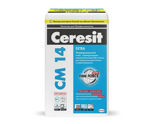 Клей для плитки Ceresit CM 14 Extra (25кг)