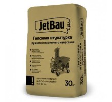 JetBau Гипсовая штукатурка машинного нанесения Белая 30кг Джетбау ГОСТ 31377-2008 не требует шпатлевания