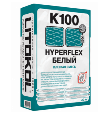 Цементный клей HYPERFLEX K100 20кг белый для укладки Керлита Kerlite и Ламинам Laminam