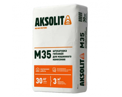 Штукатурка AKSOLIT М35 (30кг) гипсовая машинная штукатурка